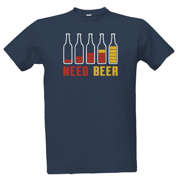 Tričko s potiskem Potřebuju pivo